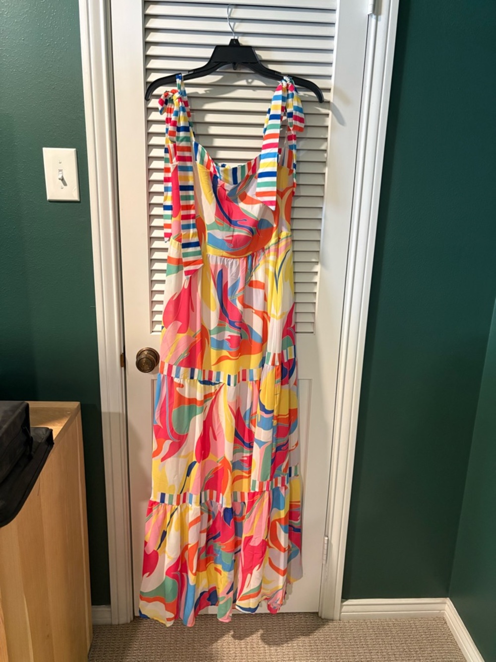 Flying Tomato Multi‑Color Tie‑Shoulder Maxi Dress - Picture 3 of 5
